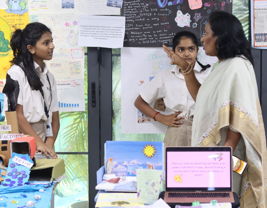 Students presenting their PYPx projects